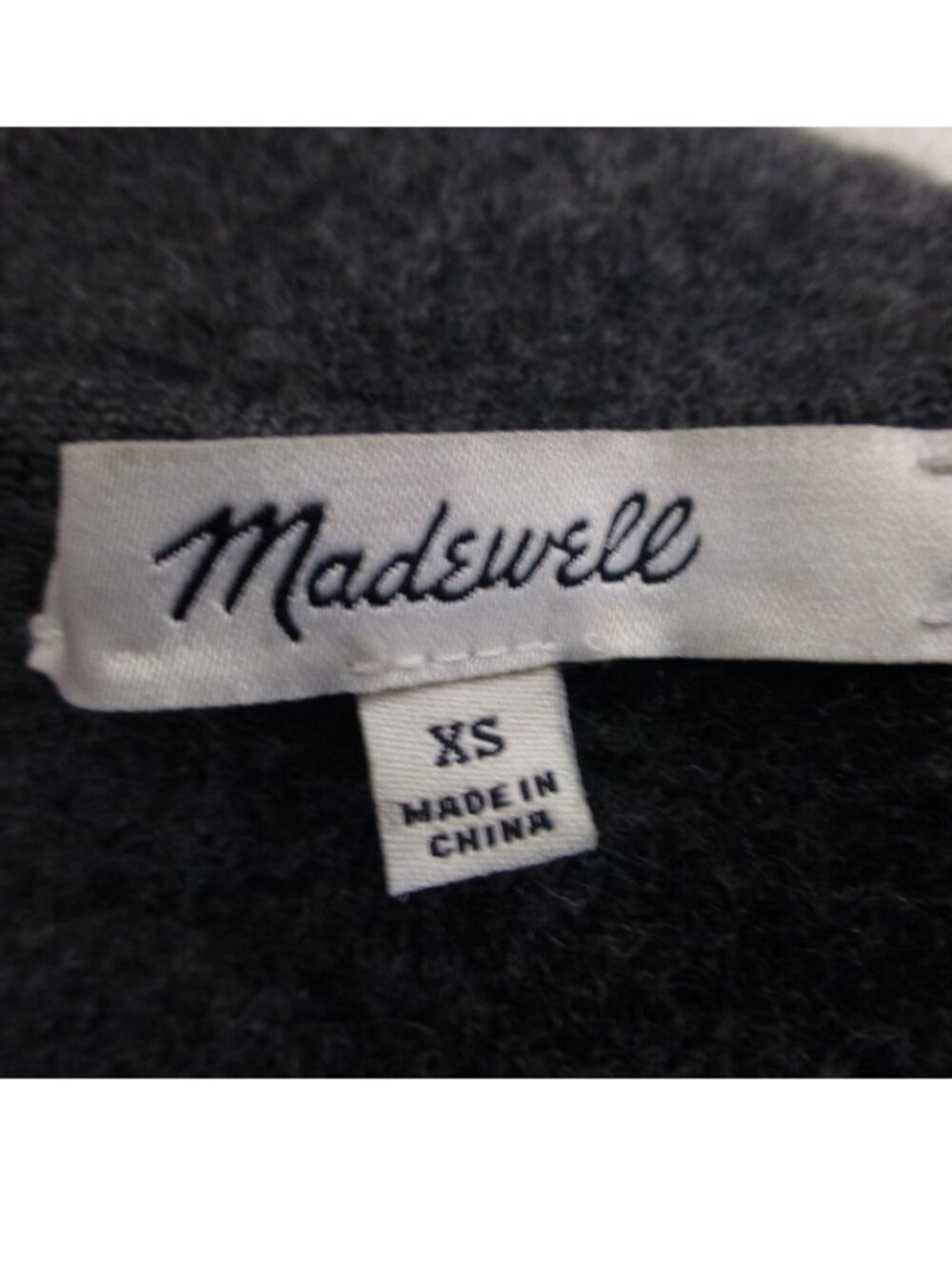 Madewell 100% Merino Wool Dark Grey On Button Blazer Jacket (Size XS) - Picture 6 of 11